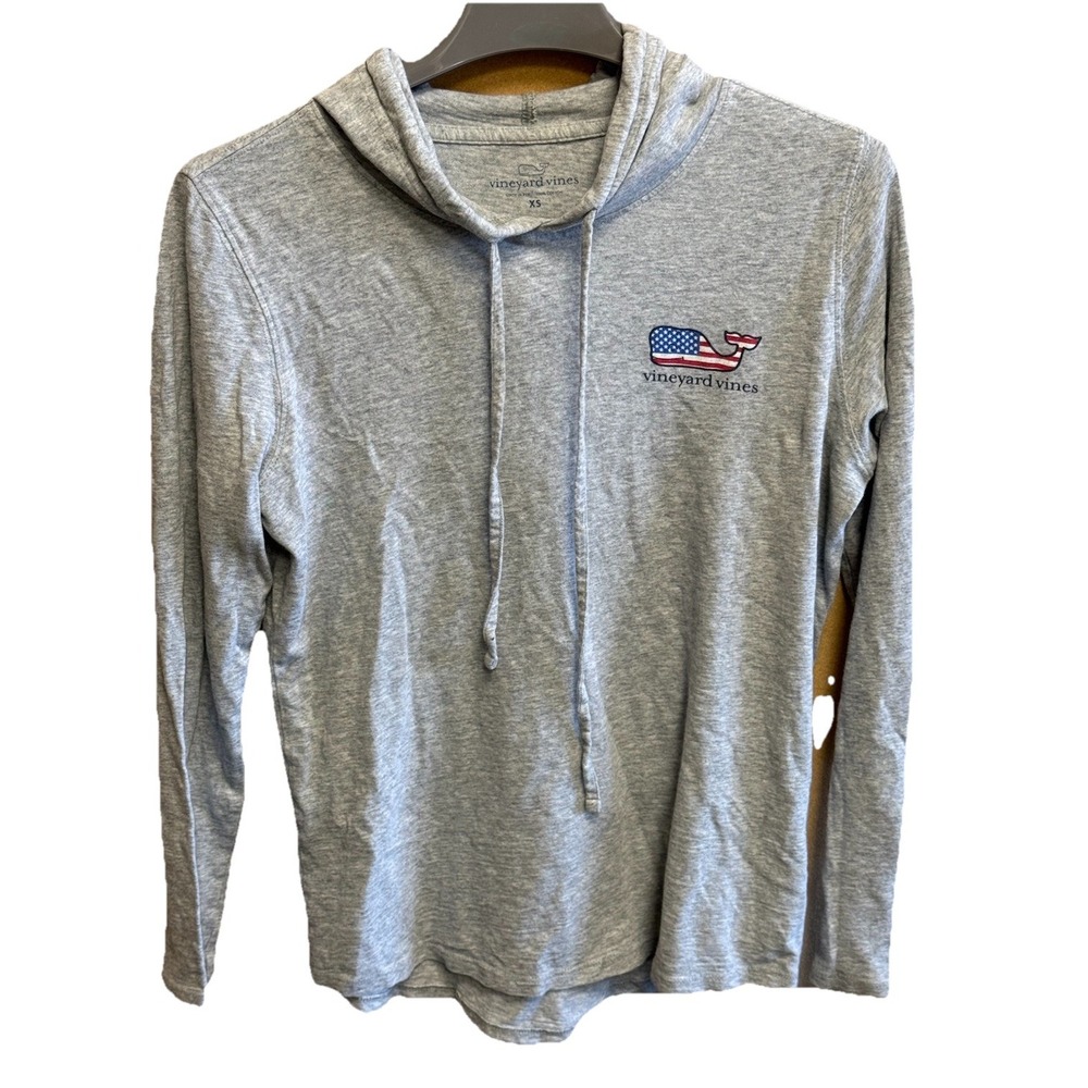 Vineyard Vines Shirt Womens Whale Hoodie Hooded Cotton Casual Size XS‎